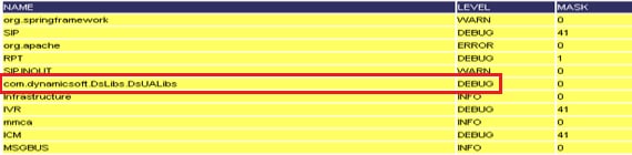 Verify the debug settings in CVP CallServer