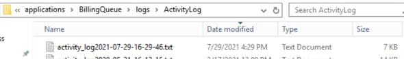 Example Activity Logs at C:\Cisco\CVP\VXMLServer\Applications\{name of Application}\logs\ActivityLog\
