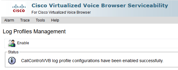 検証用Cisco VVB成功メッセージ