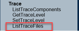 Diagnostic Framework Portico – Commands section for Trace and ListTraceFiles