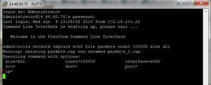 Execute the Admin CLI to Collect Capture
