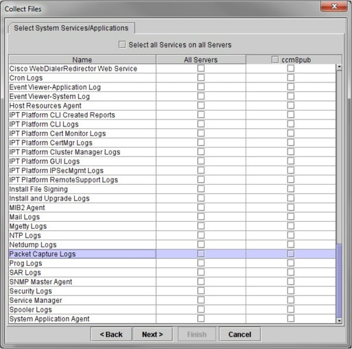 Select Packet Capture Logs on the Server which the Capture was Performed