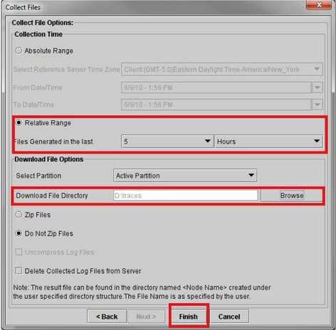 Choose a time range when the capture was performed, and a download directory on the local PC