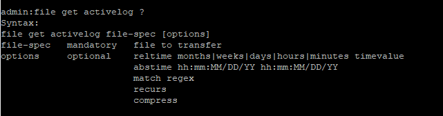 Using CLI - activelog