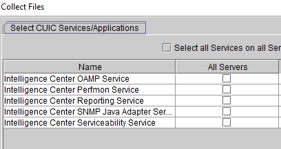 CUIC Servers - Collect Files