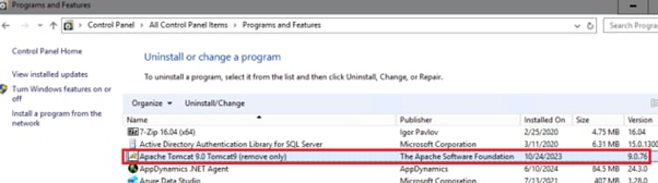 Click Uninstall or Change