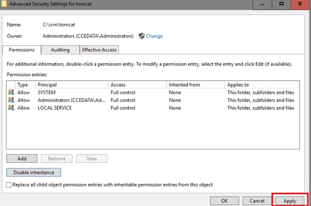 Advanced Security Settings for Tomcat