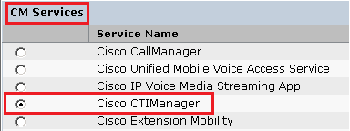 Restarting Cisco CTI Manager Service
