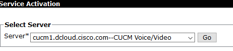 CUCM Service Activation