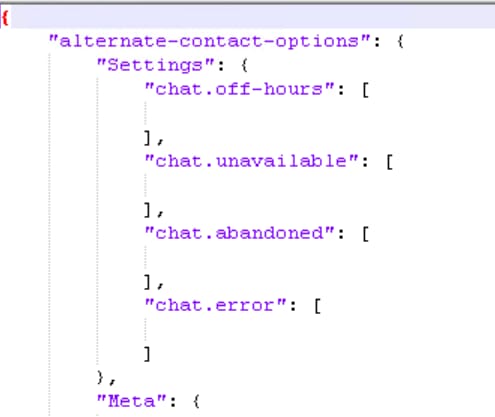 Modifiche a Component-config.json nella cartella personalizzata