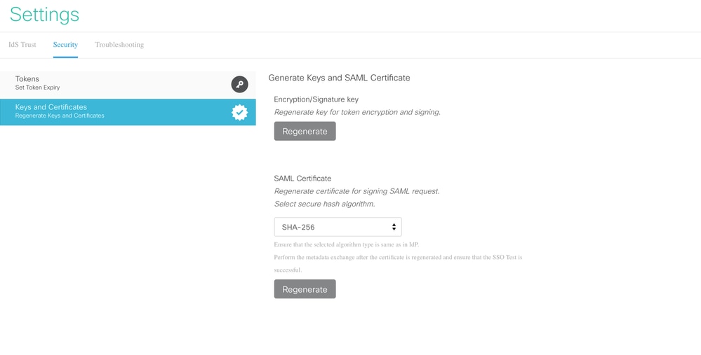 Click the Regenerate Button on IDS Settings Under Security