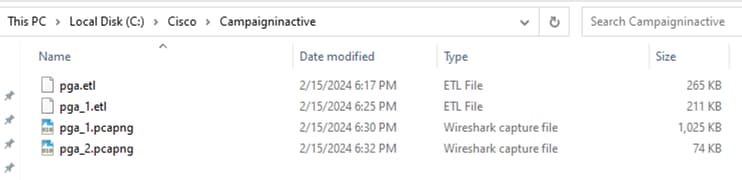 Metodo 2. Per convertire Packet Capture dall'estensione nativa .etl al formato leggibile Wireshark .pcapng