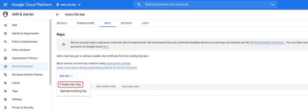 Configure Google Text To Speech For Webex Contact Center Cisco