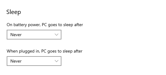 Adjust Sleep Settings
