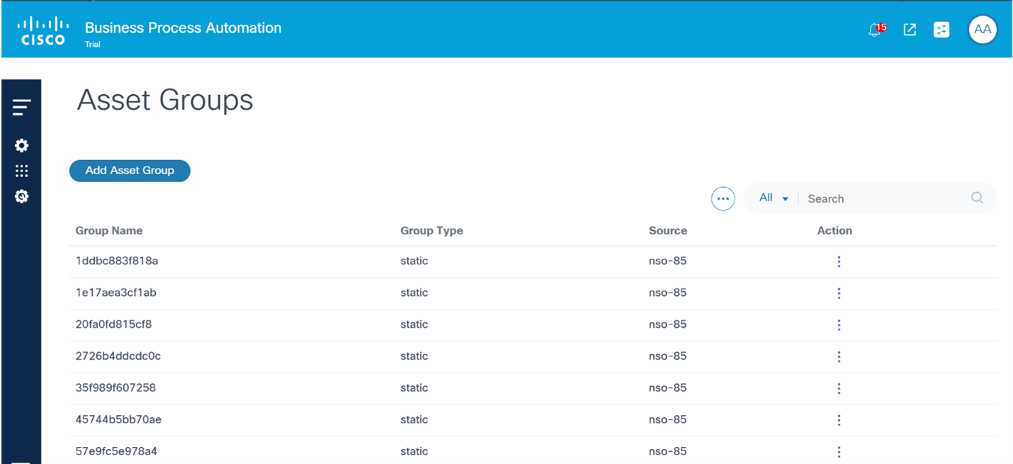Add Asset Groups