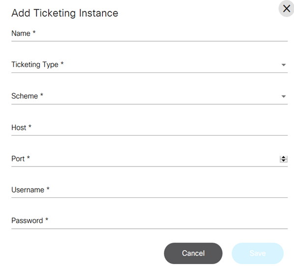 Add Ticketing Instance