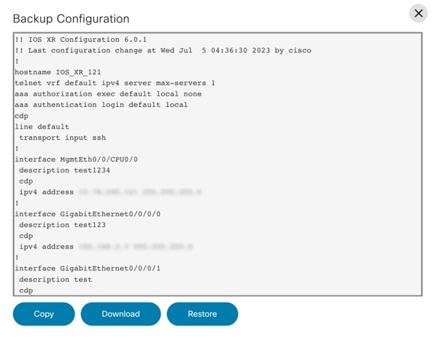 Backup Configuration