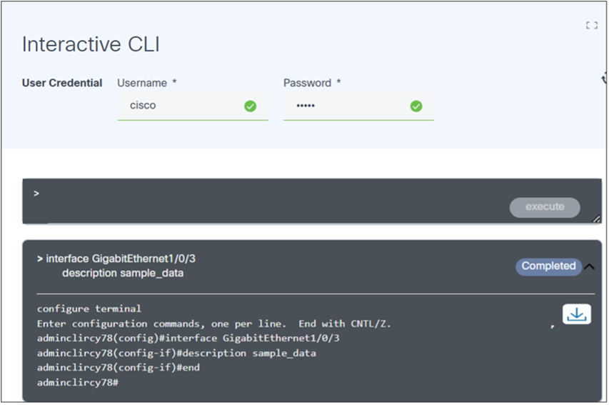 Interactive CLI Credentials
