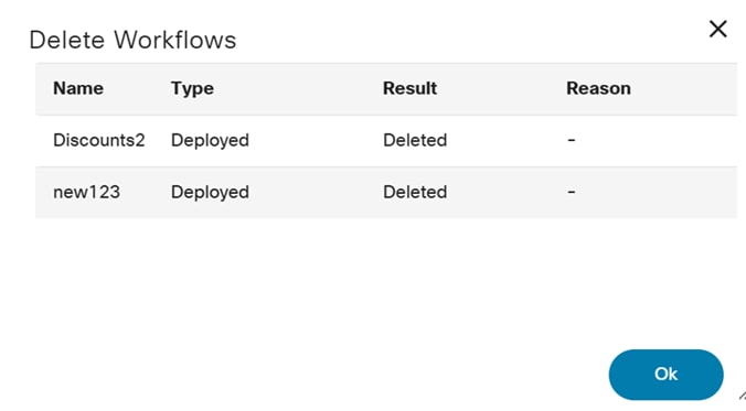 Delete Workflows Details