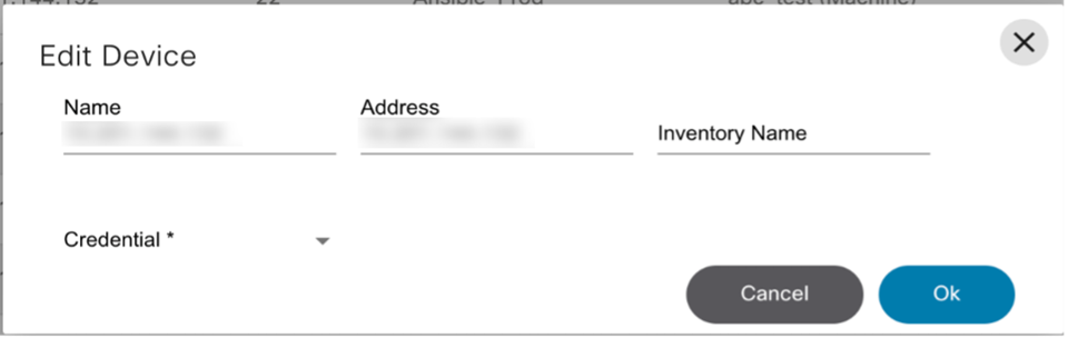 Edit Device: Ansible Controller