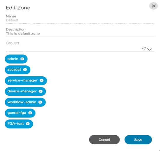 Edit Zone Window
