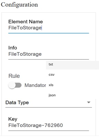 File to Grid/Storage Configuration Window