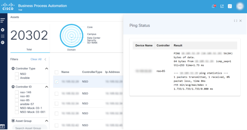 Ping Status