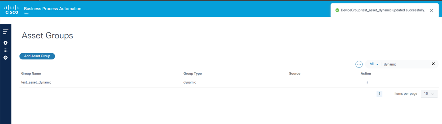 Revised Asset Group