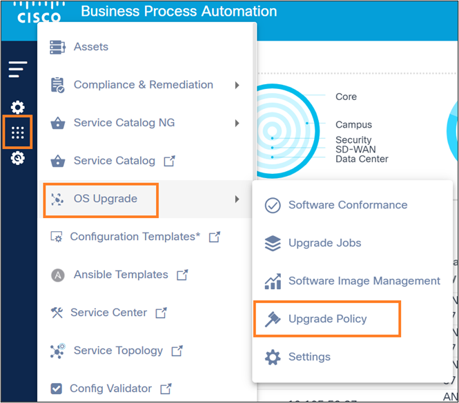 Upgrade Policy Navigation