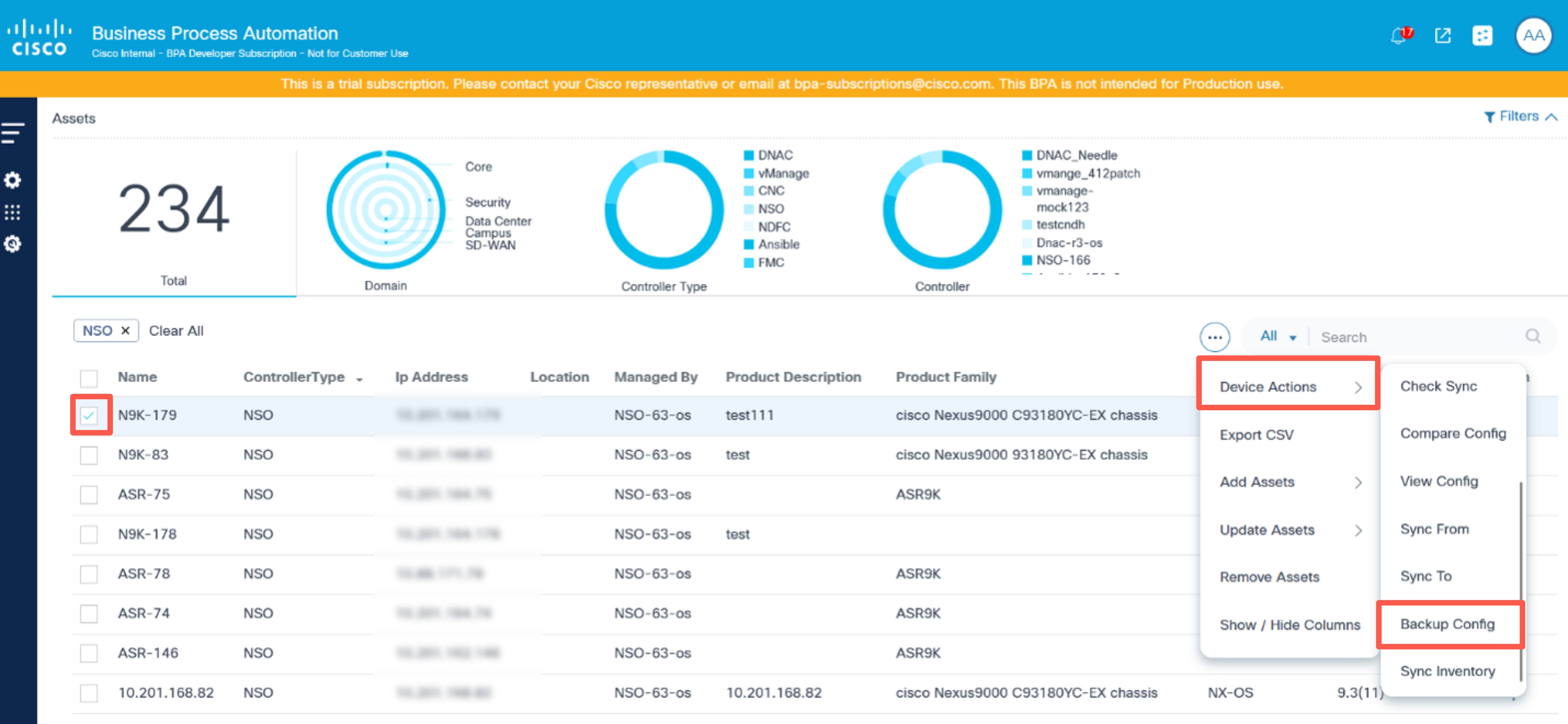 Backup Config Option