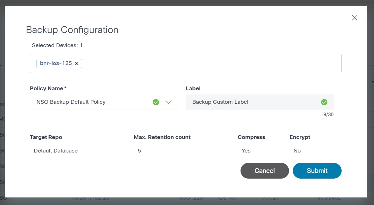 Backup Configuration