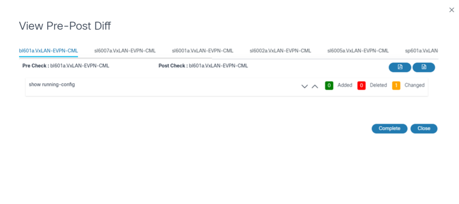 View Pre-Post Diff for Multiple Devices