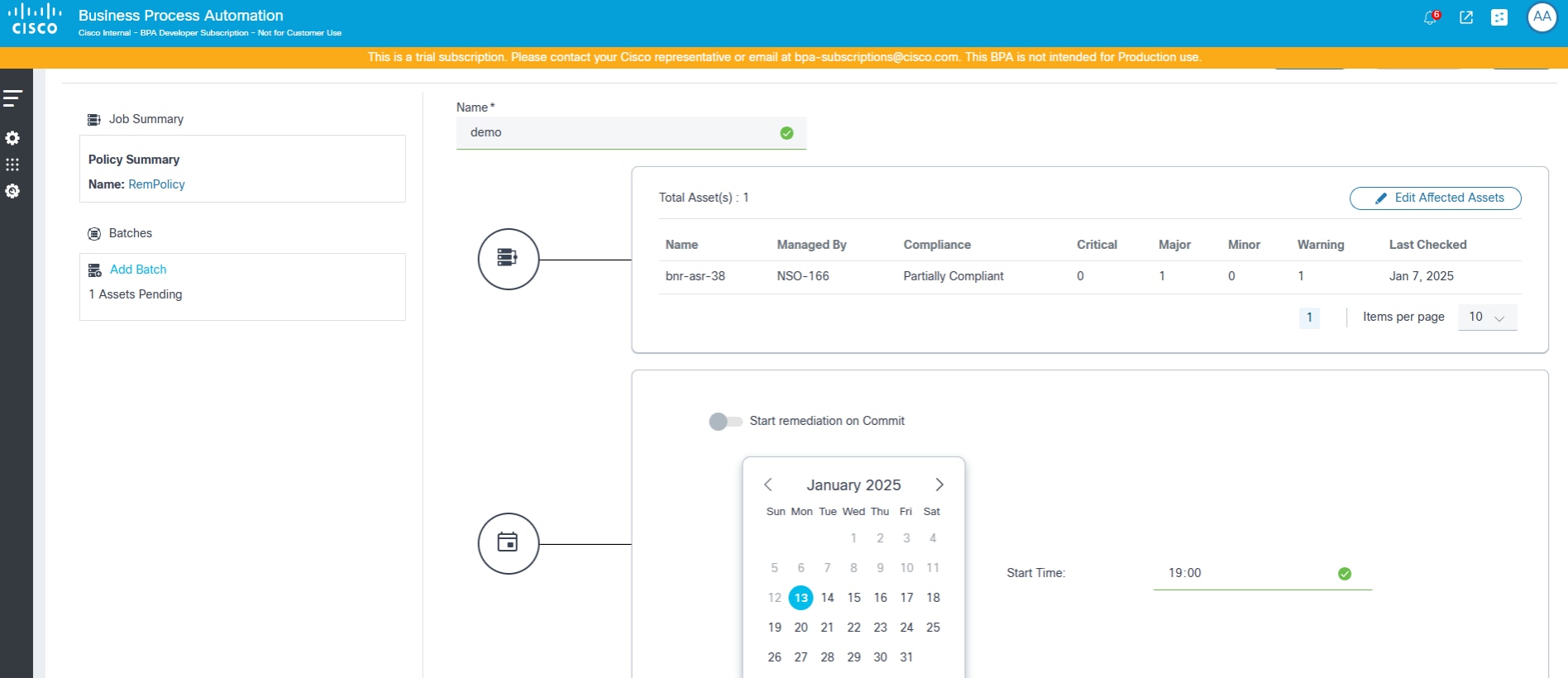Remediation Jobs: One Time/Scheduled