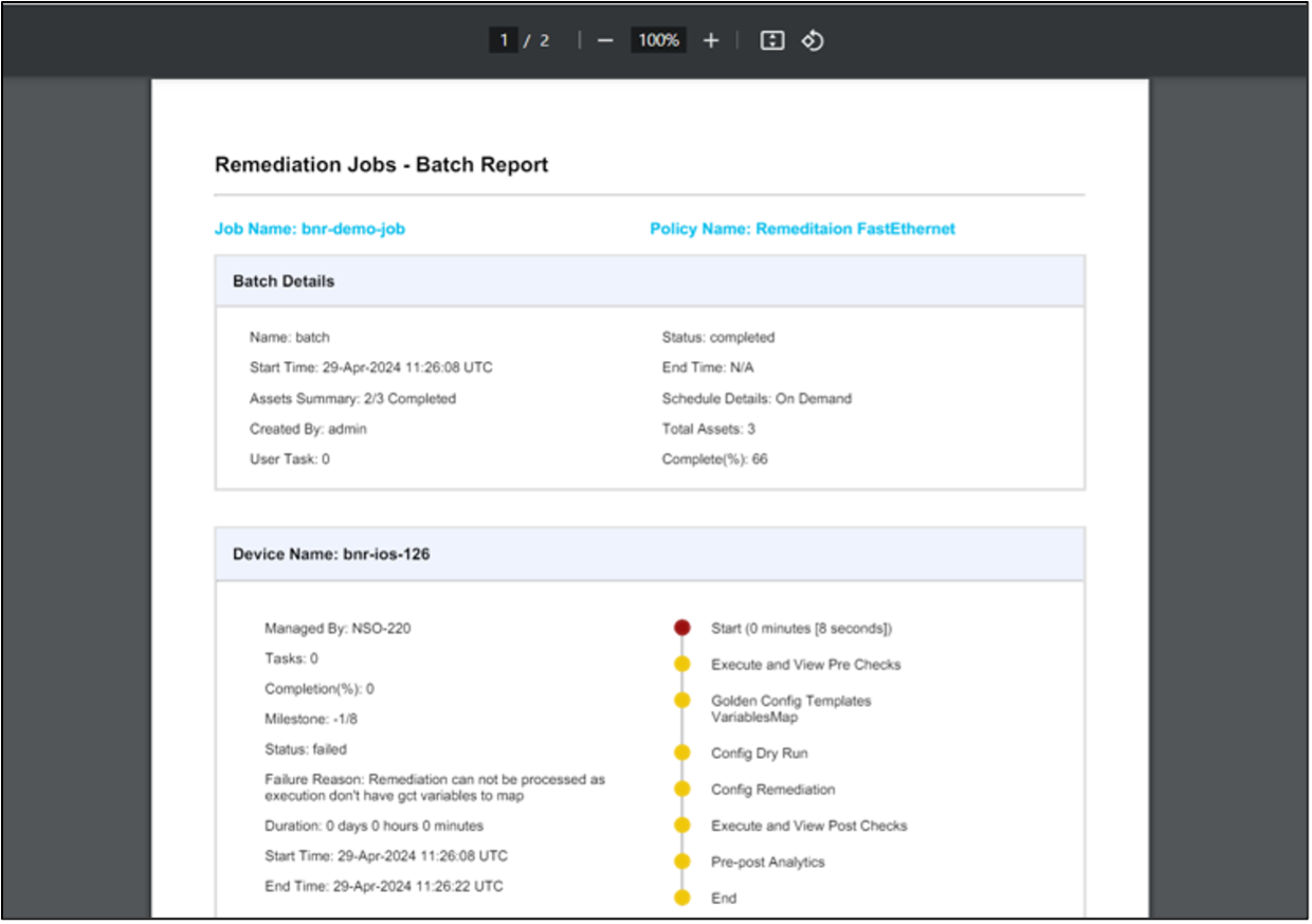 Batch Summary Report PDF