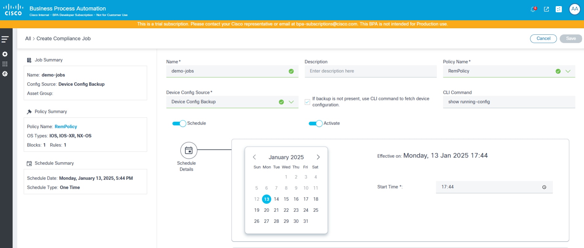 Creating Compliance Jobs