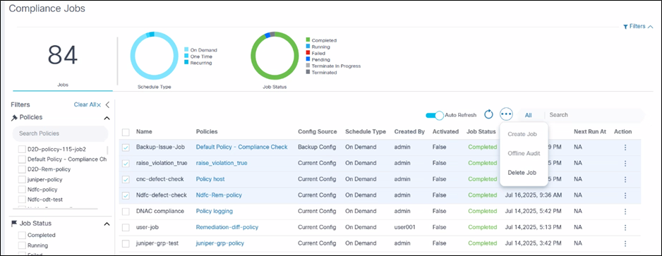 Deleting Multiple Compliance Jobs