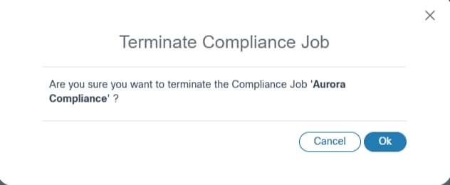 Terminate Compliance Job Confirmation