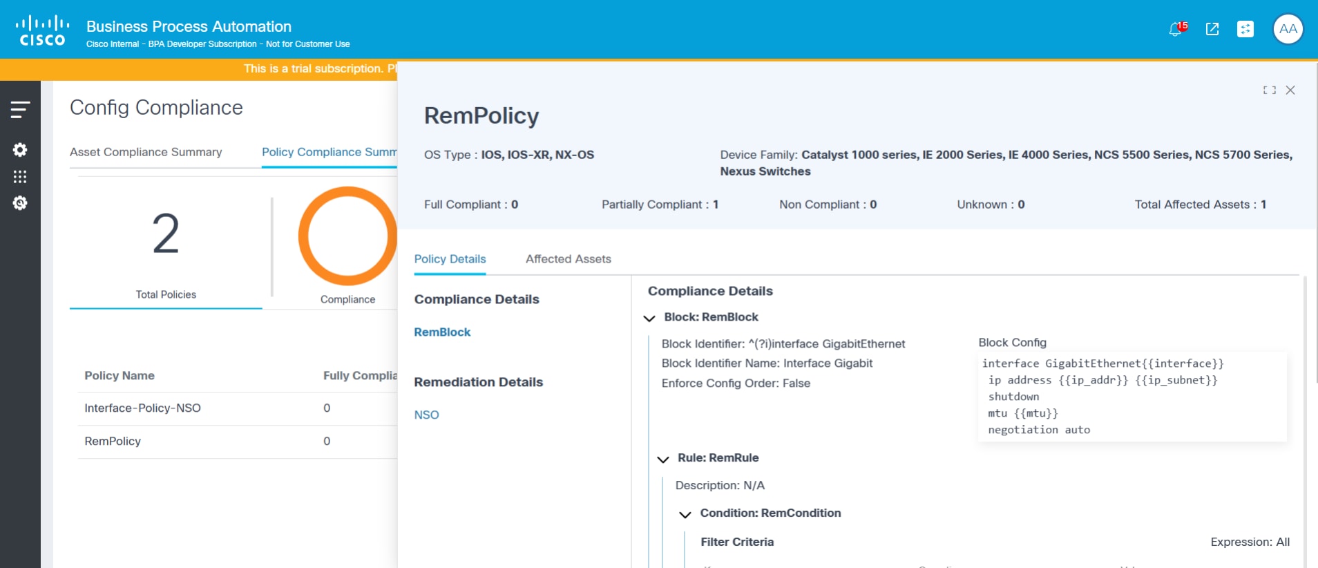 Policy Compliance: Policy Details