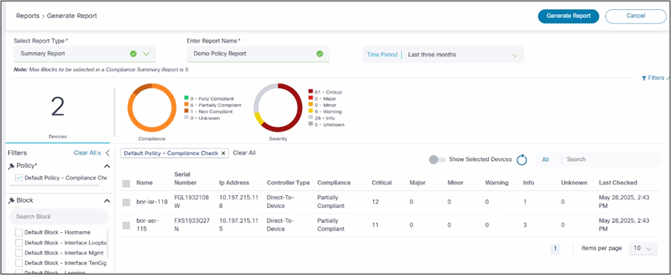 Generate Summary Report
