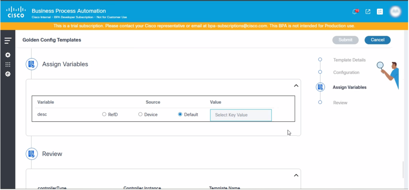 Assign Variables NSO