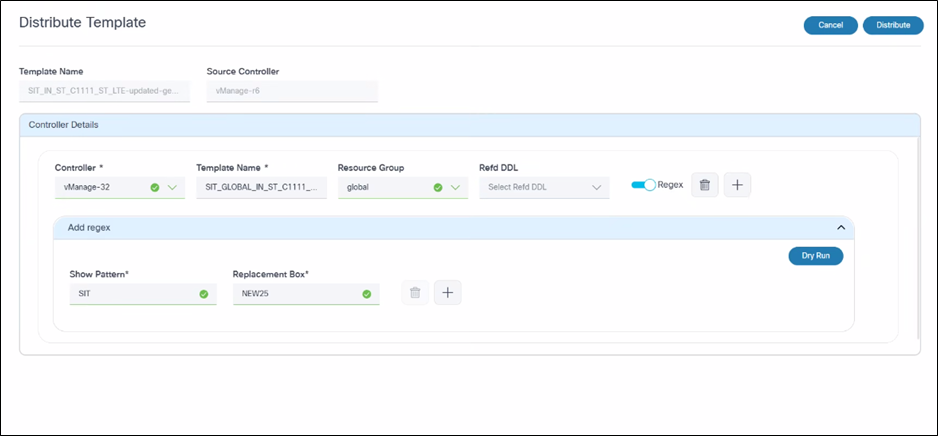 Distribute Template in vManage