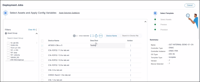 Deployment Jobs Interface
