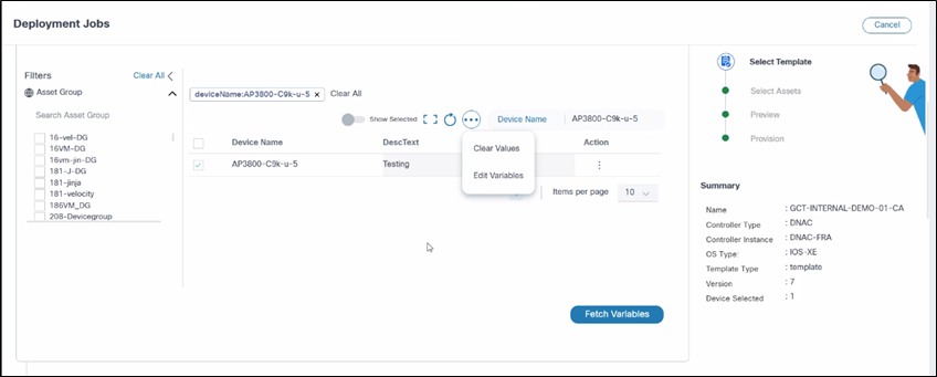 Options for Deployment Jobs