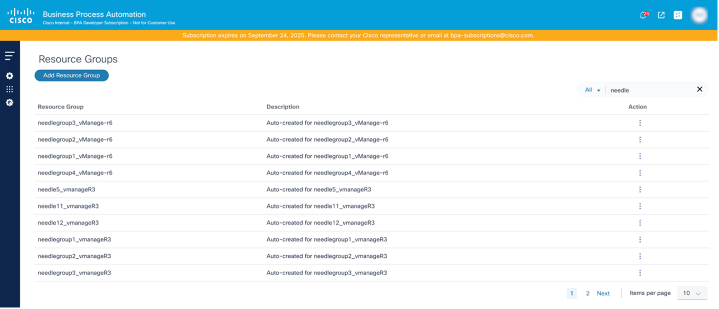 Selection for vManage v20.15