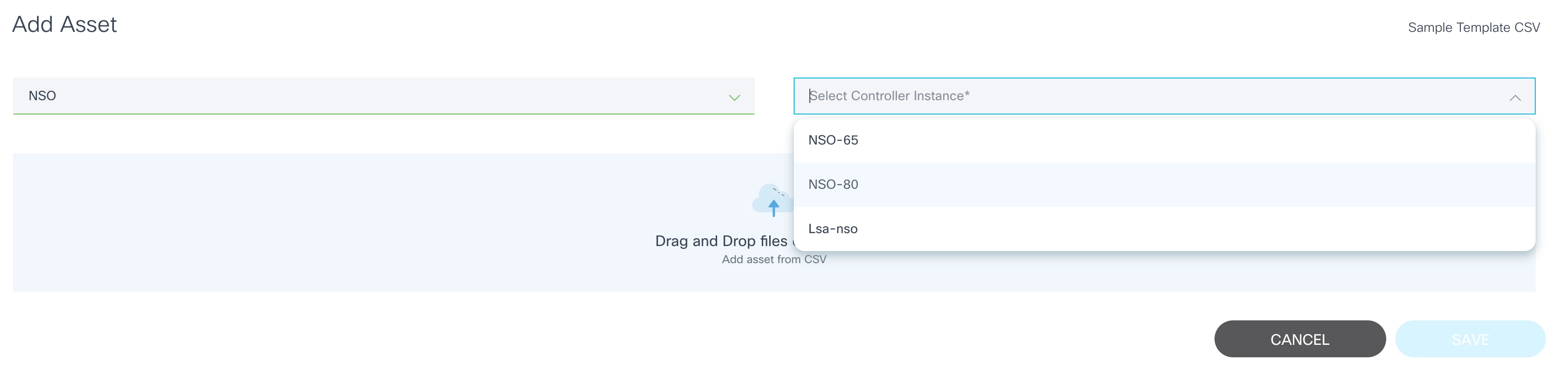 Add NSO Asset