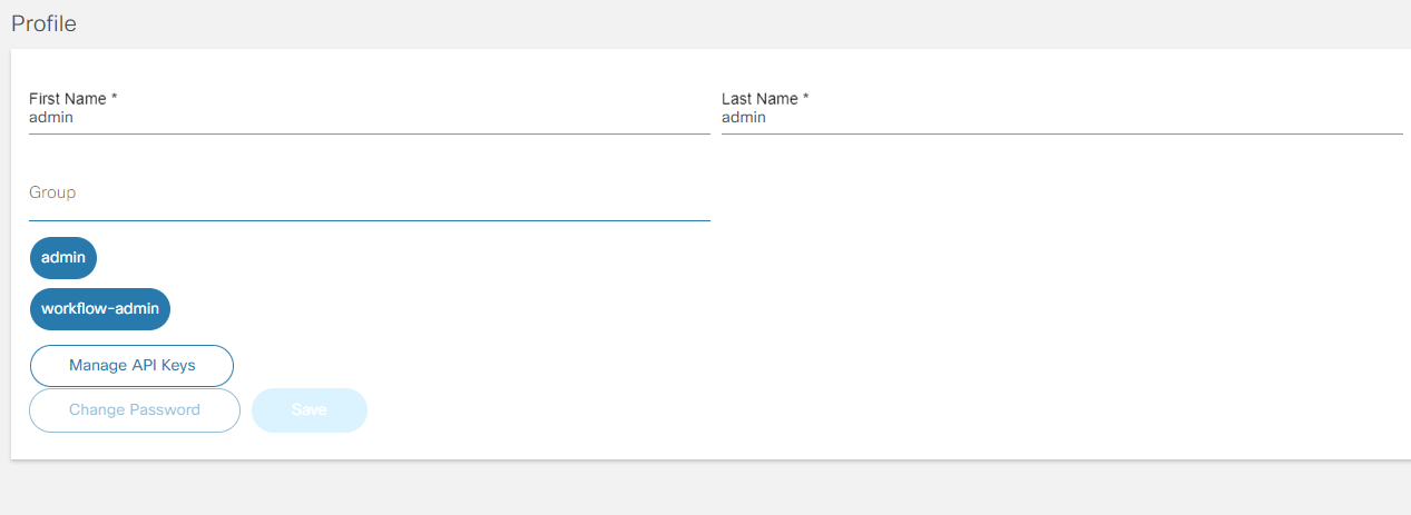 Profile > Manage API Keys
