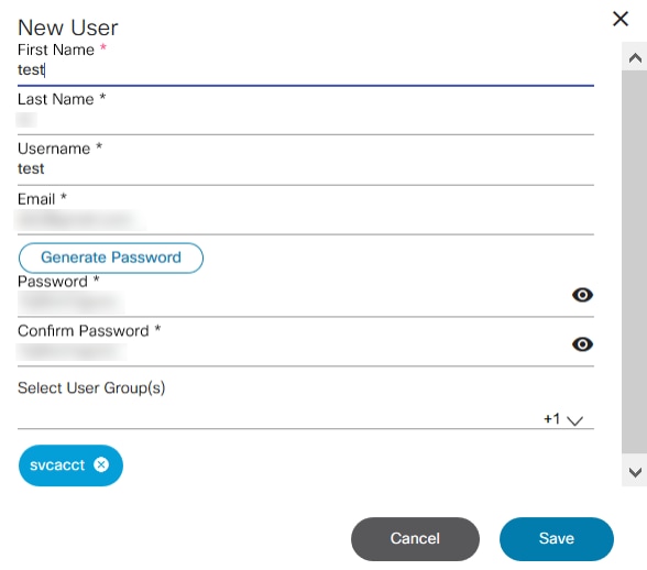 New User Window