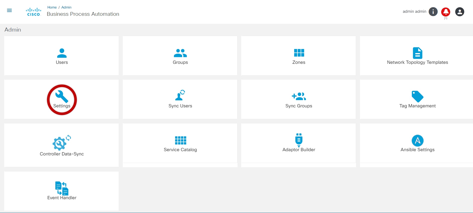 Settings Tile