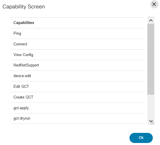 Capability Screen