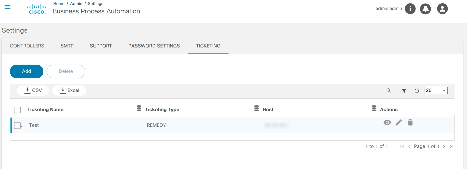 Settings: Ticketing